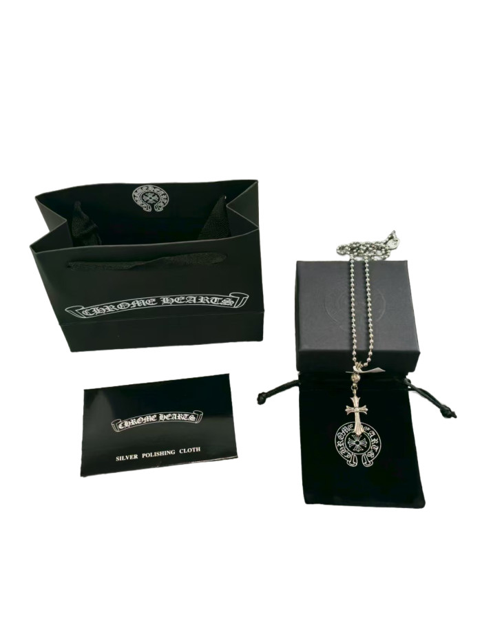 28129909 Single Ball Cross Necklace