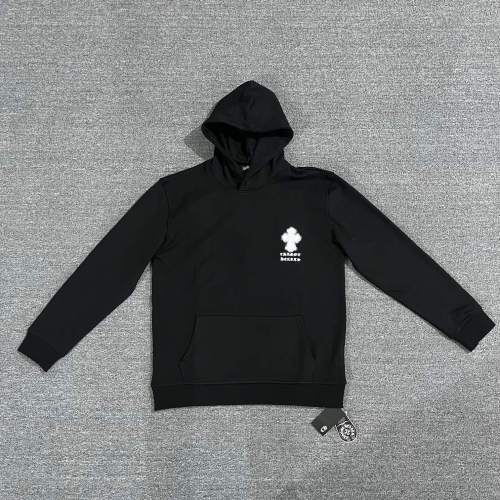Hooded Sweatshirt with Big Cross Print on the Back