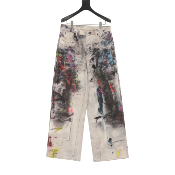 Dye-print Workwear Jeans 28514668