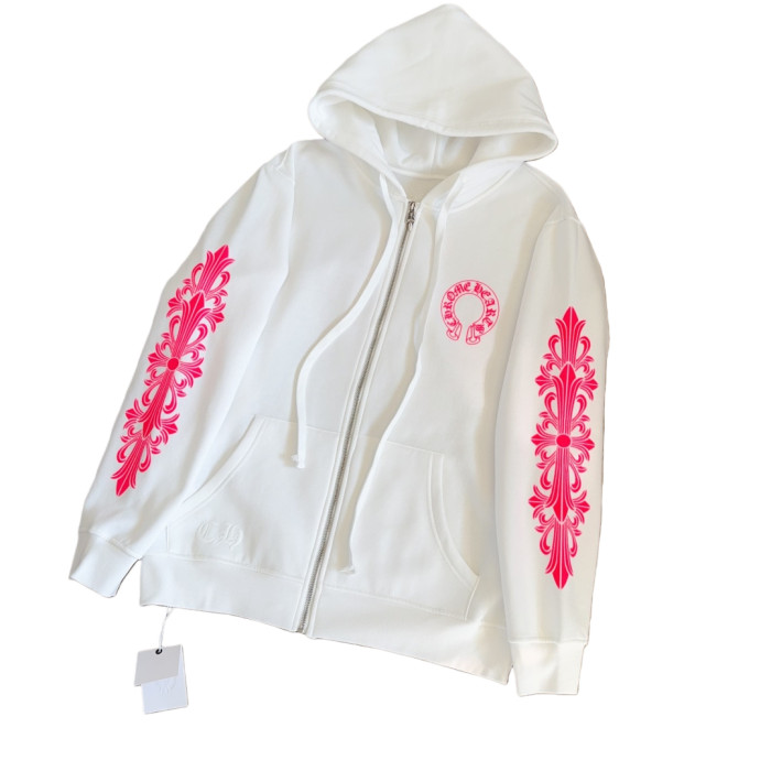 1:1 quality version Cross Vine Back Horse Hoof Print Zipper Hoodie 2 colors 28691989
