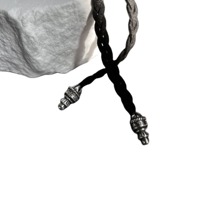 28204280 Cross & Sword Leather Cord Braided Necklace 2 styles