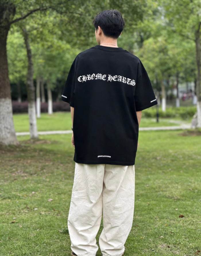 1:1 quality version Letter Print Crew Neck Tee 2 colors 28760610