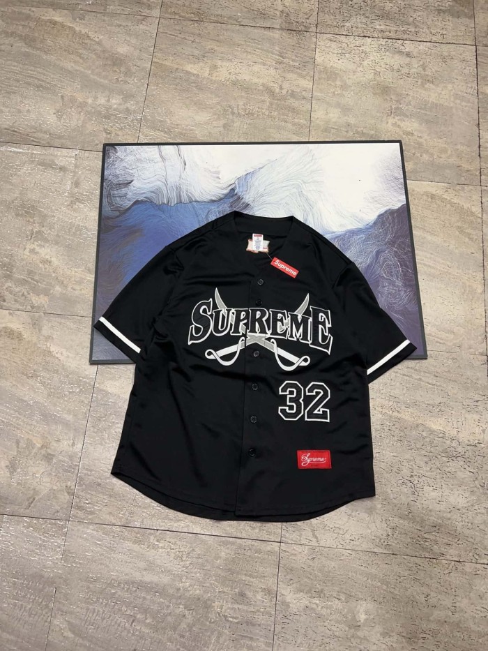 Patch Logo Letter Button Baseball Cardigan Jersey Tee 3 colors 29045887