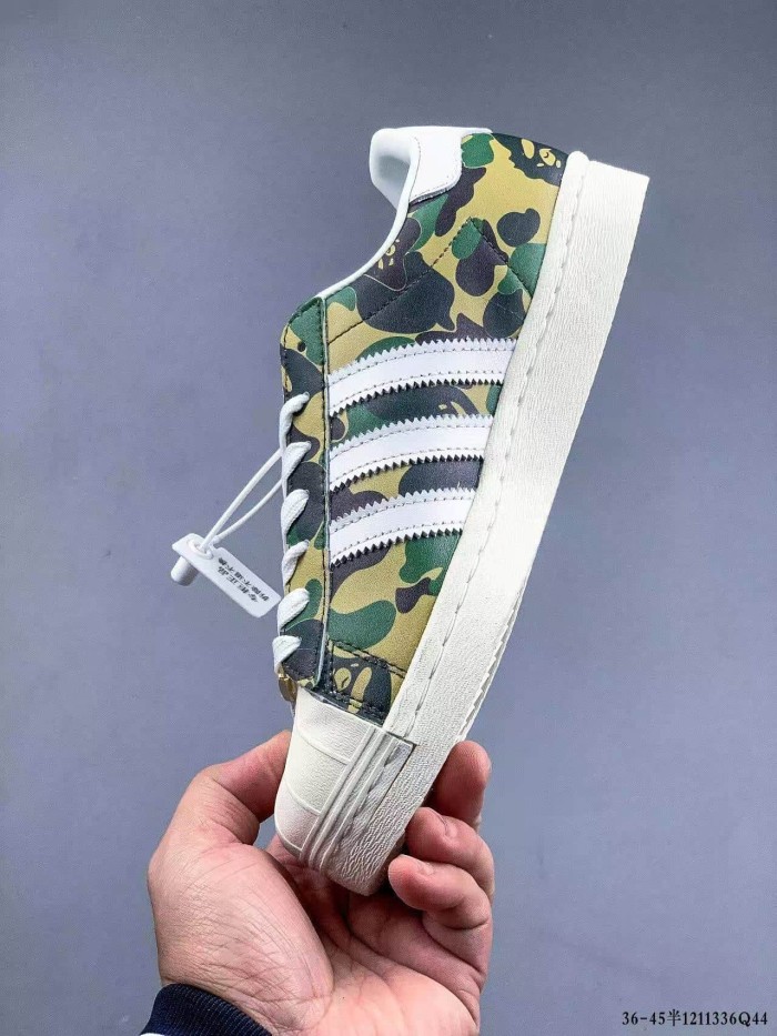 Adid@s Originals x B@PE Superstar 80s Green Camo Sneakers 28961234