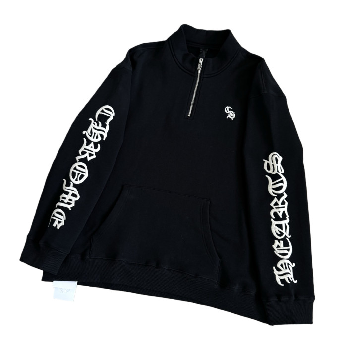 1:1 quality version Sanskrit Alphabet Embroidered Half-Zip Hoodie & Pants Set 28751593