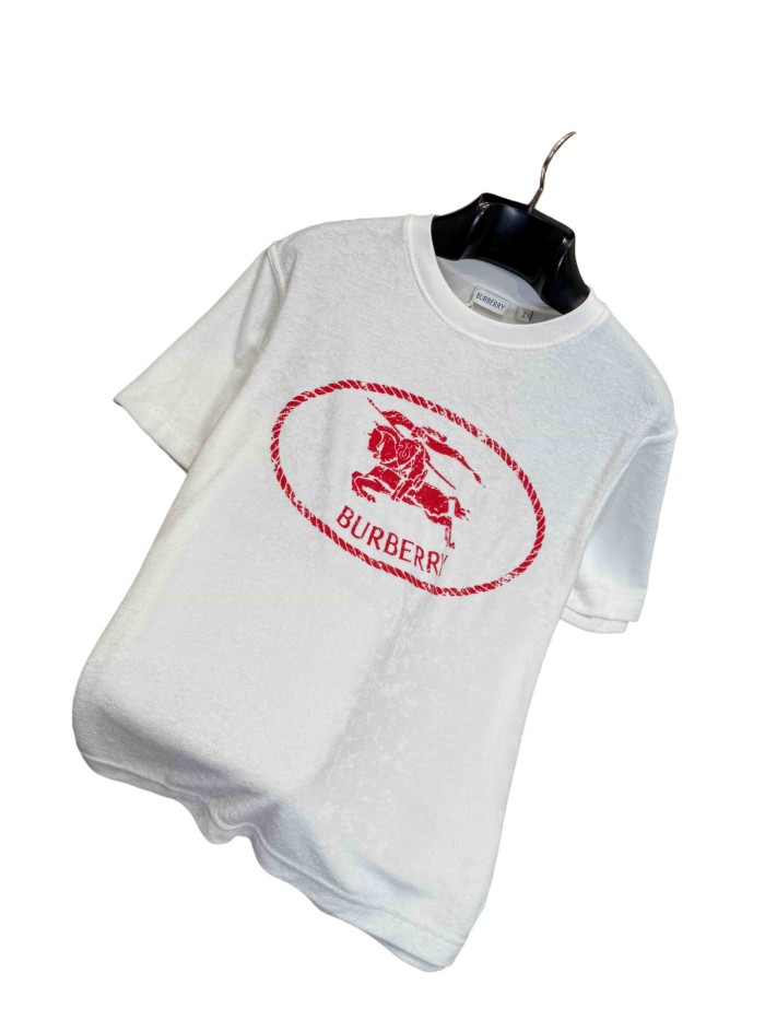 1:1 quality version  Red war horse emblem printed towel fabric T-shirt 28967927