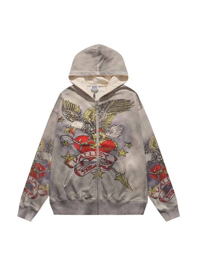 Eagle Star Magic Wand Print Washed Version Hoodie 28709901