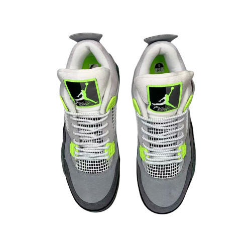 [plus-size shoes] 1:1 quality version @j4 retro se‘95 neon Lightweight Woven Grey-Green Basketball Shoes 28770655
