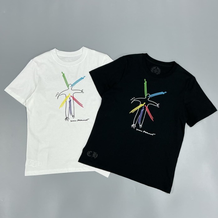 1:1 quality version Cartoon Graffiti Firework Figure Cotton Limited T-Shirt 2 colors 29093504