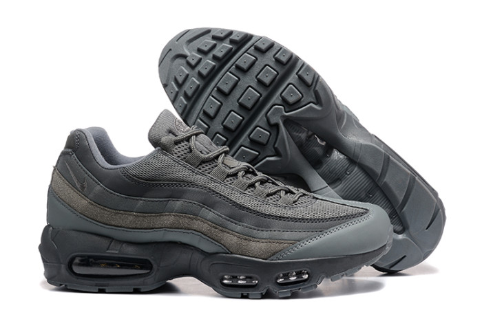 [plus-size shoes]Air Max 95 Dark Grey Mesh  Air Cushion Running Shoes 29045255