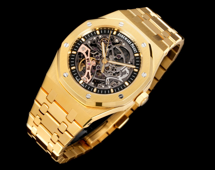 Skeleton Dial Octagonal Bezel Integrated Movement Watch 4 colors【Dial diameter：41mm 】28771372