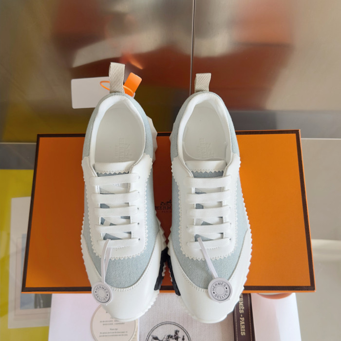 [plus-size shoes]Bouncing Couple Style Mixed Material Breathable Casual Sneakers 3 colors 29085233