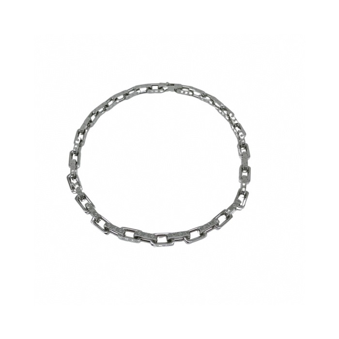 Silver Metallic Cutout Necklace