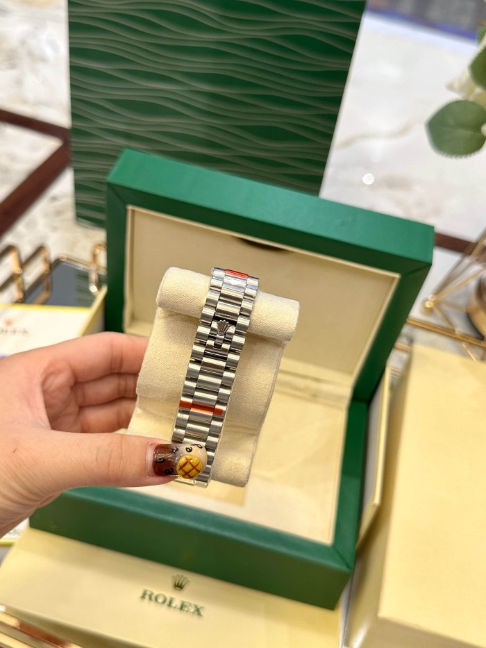 DAY-DATE Rainbow-Colored Hour Markers Mechanical Movement Watch【Dial diameter：40mm 】28771368