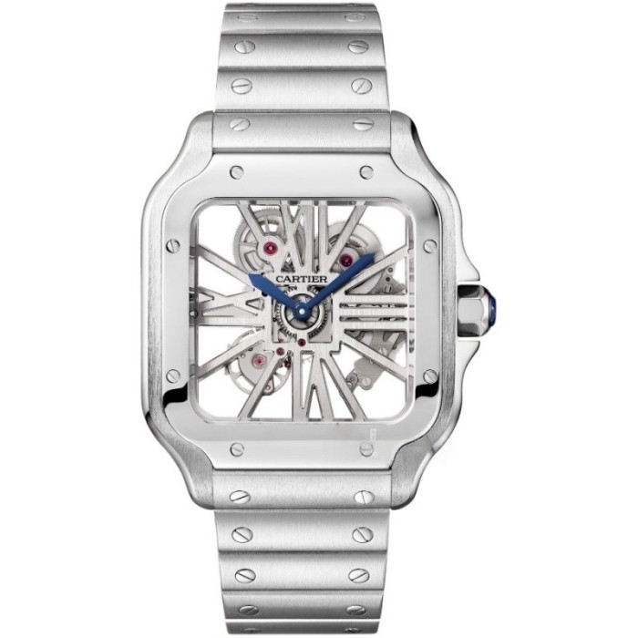 Santos Blue Pointer Hollow Mechanical Movement Watch【Dial diameter：40mm 】29030539