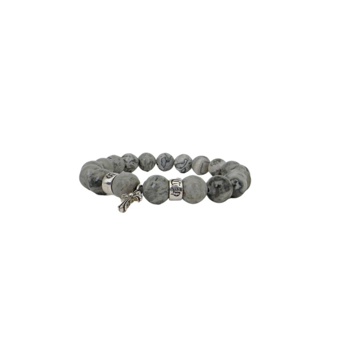 Obsidian Turquoise Cross Beaded Bracelet 8 colors