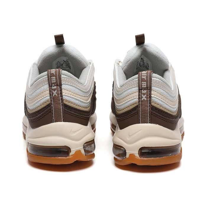 Air Max 97 Brown Beige Gradient Wave Stripe Gum Sole Sneakers 29064394