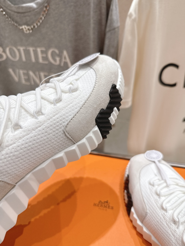 [plus-size shoes]Bouncing Black & White Genuine Nubuck Leather Couple Style Breathable Sneakers 2 colors 29085307