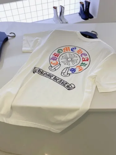1:1 quality version Three-color Embroidery Cross Scroll tee 2 colors