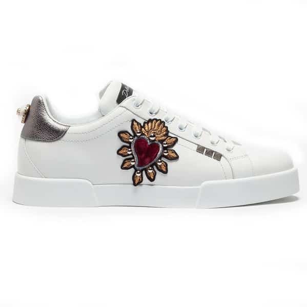 DOLCE G@BB@N@ SNEAKERS PORTOFINO IN VITELLO NAPPATO CON PATCH DG23