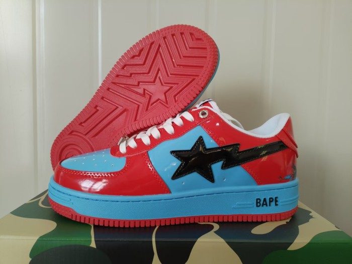 [plus-size shoes]Marvel x APE STA Leather-trimmed two-tone shoes 8 colors 28635950