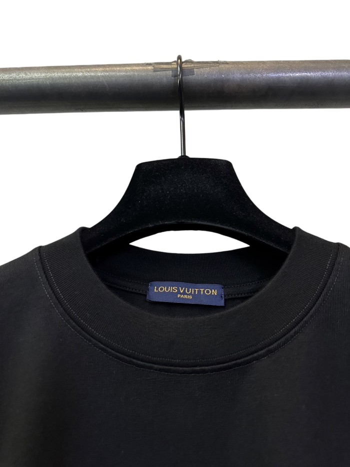 1:1 quality version Front and Back Logo Thick Pressure Adhesive Crew Neck Tee 3 colors 28903018