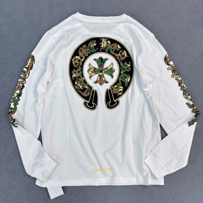 1:1 quality version New Sanskrit Letter Camouflage Print Long Sleeve T-Shirt 2 colors
