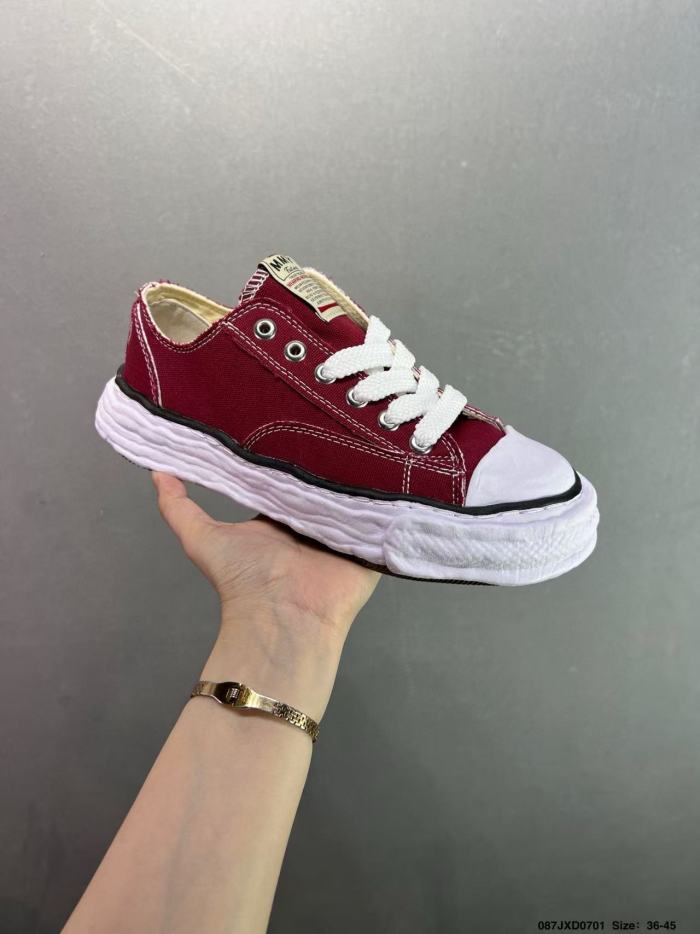 wine red and white soled canvas dissolving shoes 28474944