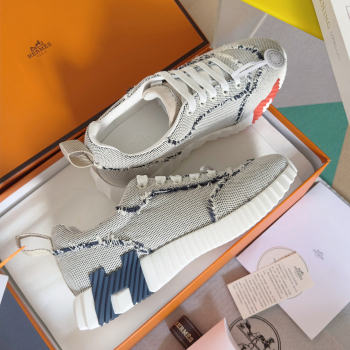 [plus-size shoes]Bouncing Beige & Navy Canvas Fringe Couple Style Breathable Sneakers 29085202