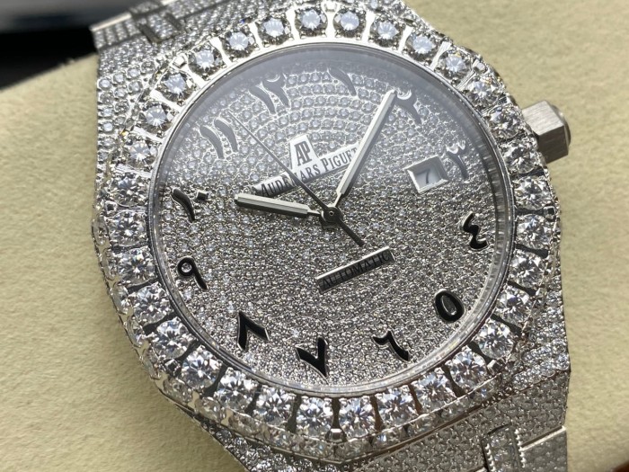 1:1 quality version Full Moissanite 15400 Mechanical Watch 21 colors【Dial diameter：41mm 】28773708