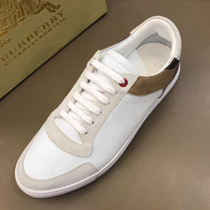 BURB5RRY LEATHER AND HOUSE CHECK SNEAKERS   BBR27