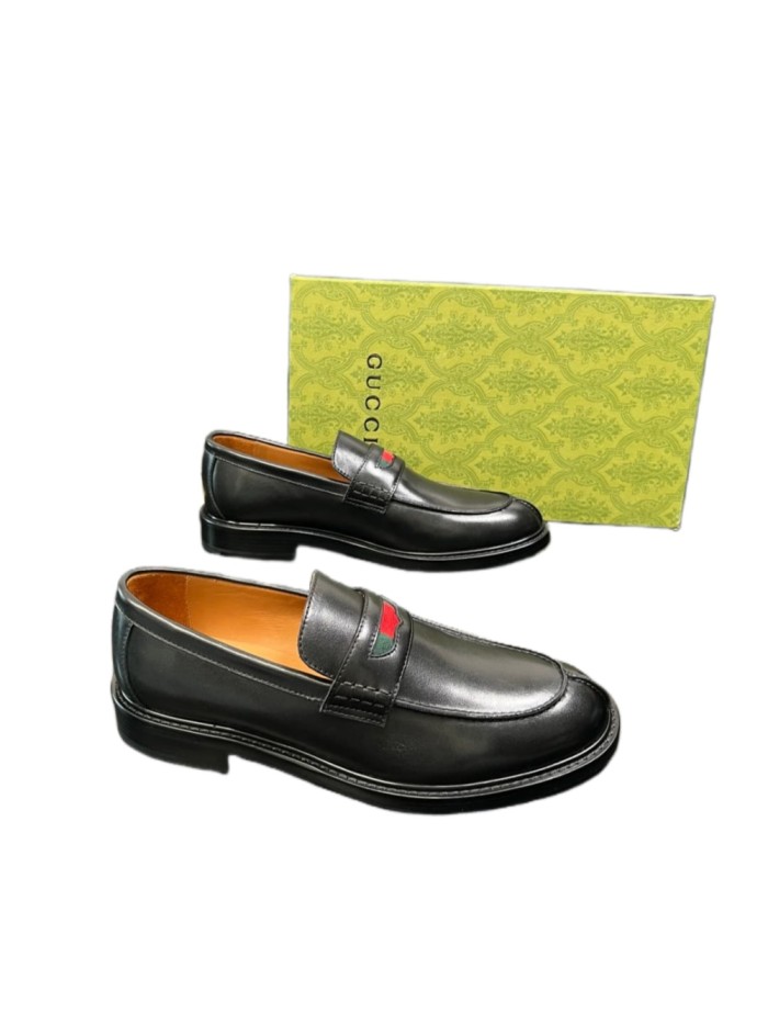 1:1 quality version Red and Green Webbing Men's Loafers 6 colors 28899672