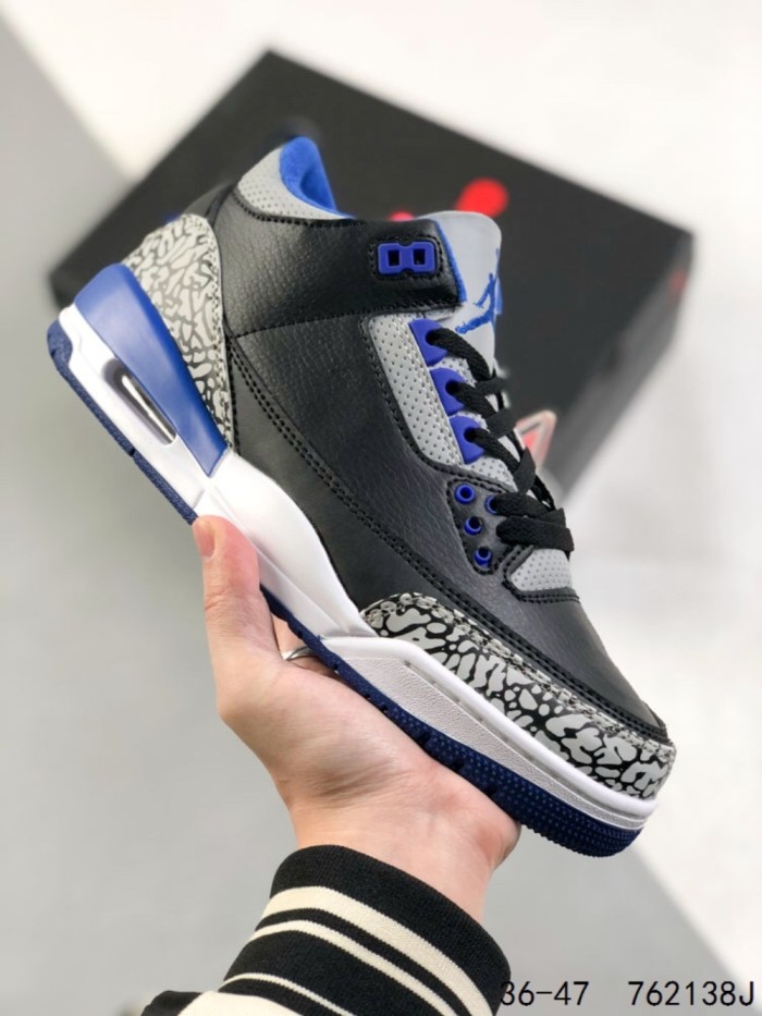 Generation 3 Black and Blue Crackle Basketball Shoes