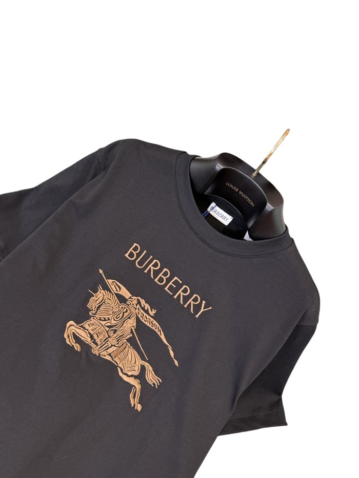 1:1 quality version  letter war horse embroidered crew neck T-shirt 2 colors 28965137