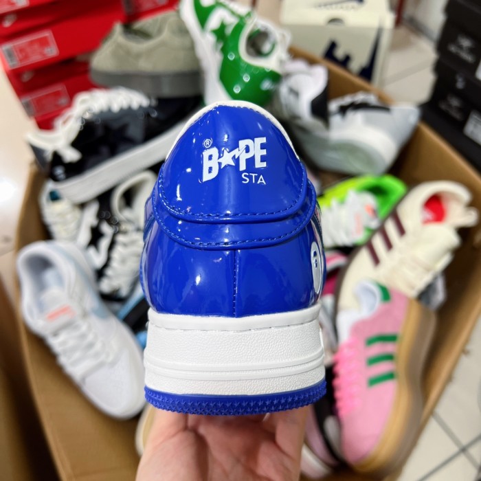 1:1 quality version Ape Logo Lightning Stars Colorblock Low Top Board Shoes 2 colors