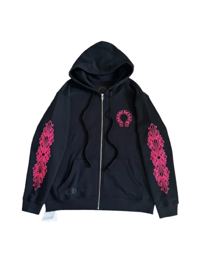 1:1 quality version Cross Vine Back Horse Hoof Print Zipper Hoodie 2 colors 28691989