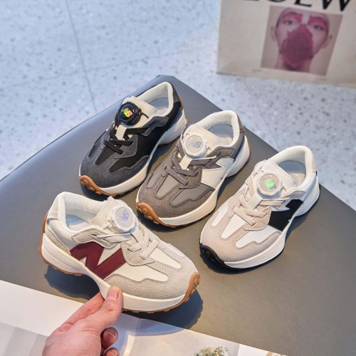 327 Rotating Buckle Waffle Sole Casual Sneakers for Kids 4 colors 29010972