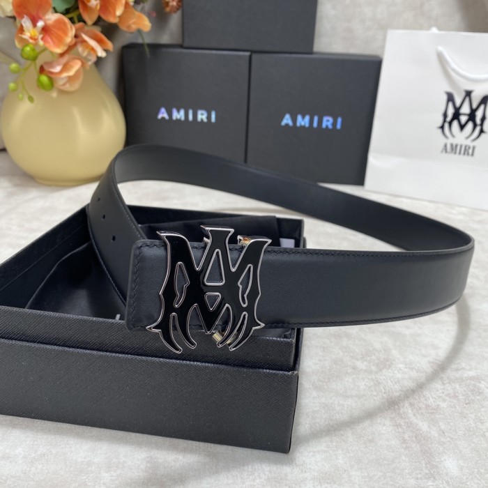 1:1 quality version AM Logo Belt Belt 2 colors【Width 3.8 cm】28661039
