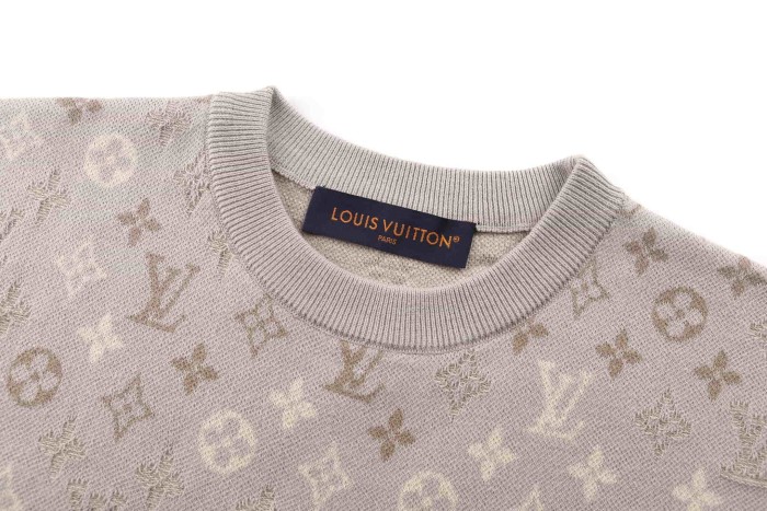 1:1 quality version Monogram Wool Jacquard Crew Neck Tee 28978909