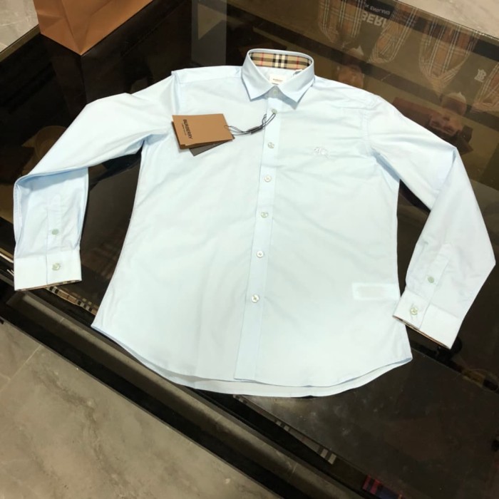 1:1 quality version Check Inner Collar Embroidered Long Sleeve Shirt 4 colors 29069302