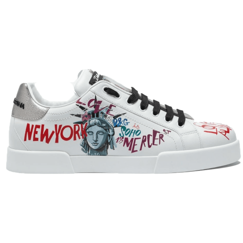 DOLCE    G@BB@N@ PORTOFINO SNEAKERS IN PRINTED NAPPA CALFSKIN   DG6