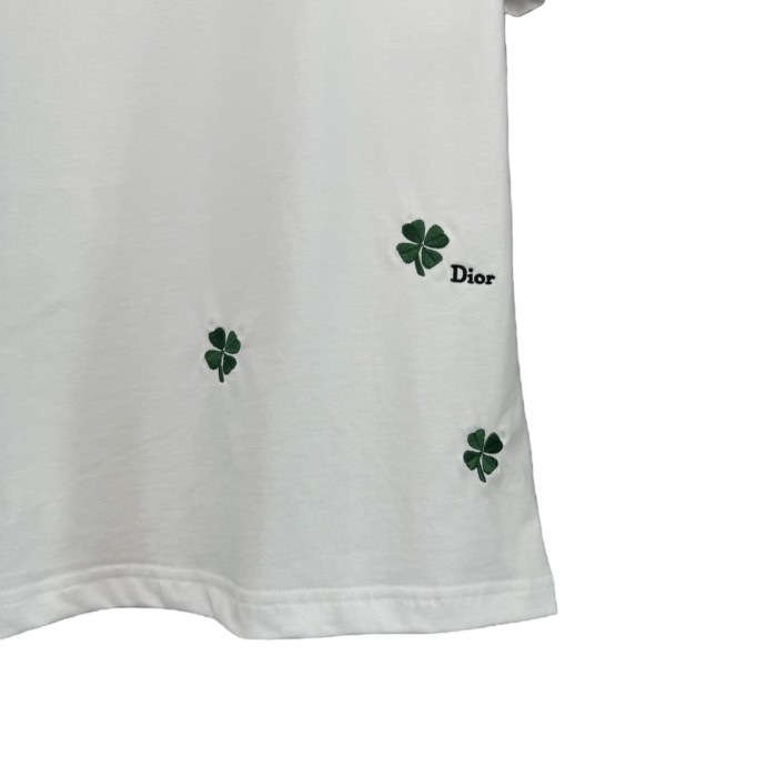 1:1 quality version Clover Letter Logo Embroidered Tee 2 colors 28816184