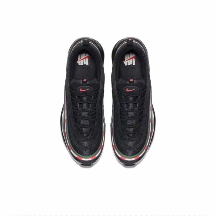 Air Max 97 White Red Green Undefeated Branded Tape Reflective Running Shoes 2 colors 29062783