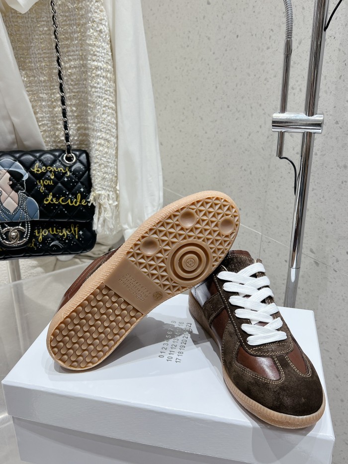 1:1 quality version M@ison 28294758 Leather Patchwork Derby Shoes 39 colors