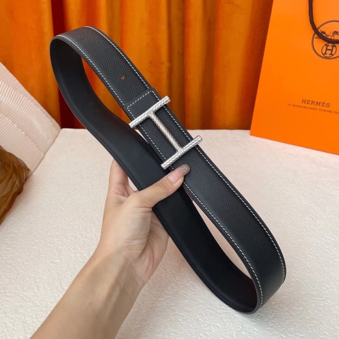 1:1 quality version Metal Thread Buckle Double-sided Belt【Width 3.8 cm】4 colors 28688398