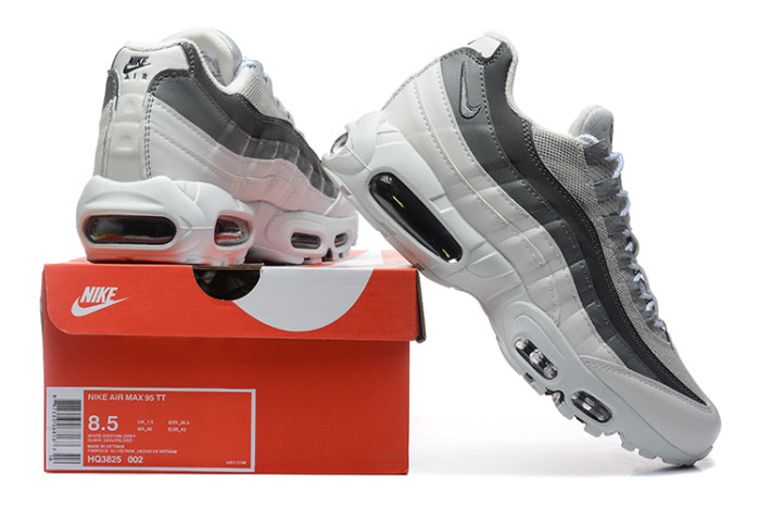 [plus-size shoes]Air Max 95 Grey Gradient  Air Cushion Running Shoes 29045249