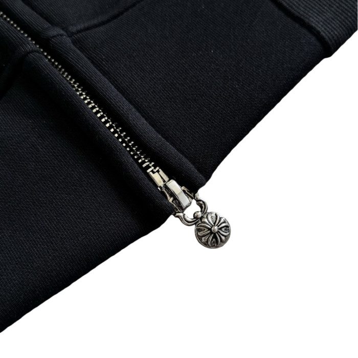 1:1 quality version Cross Embroidered Letter Zipper Hoodie 28748502