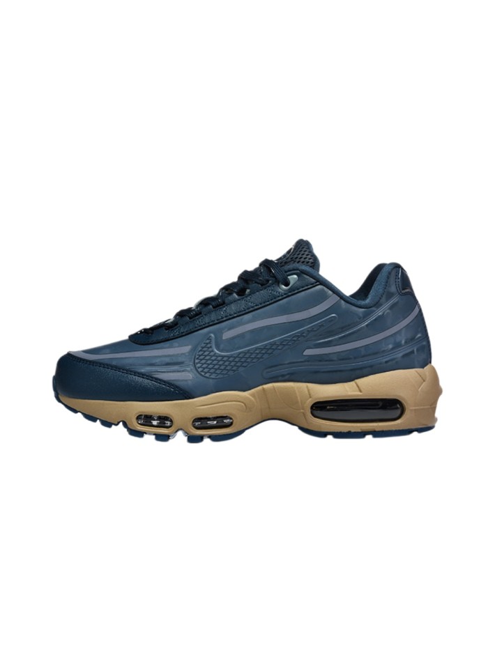 [plus-size shoes]Air Max 95 Navy Blue Tan  Air Cushion Running Shoes 29043538