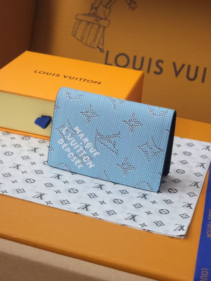 1:1 quality version Multiple logo print Monogram Heritage Coated Canvas Card Holder 8 colors 28636060