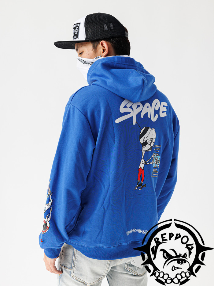 CH Mattyboy fire hoodie blue